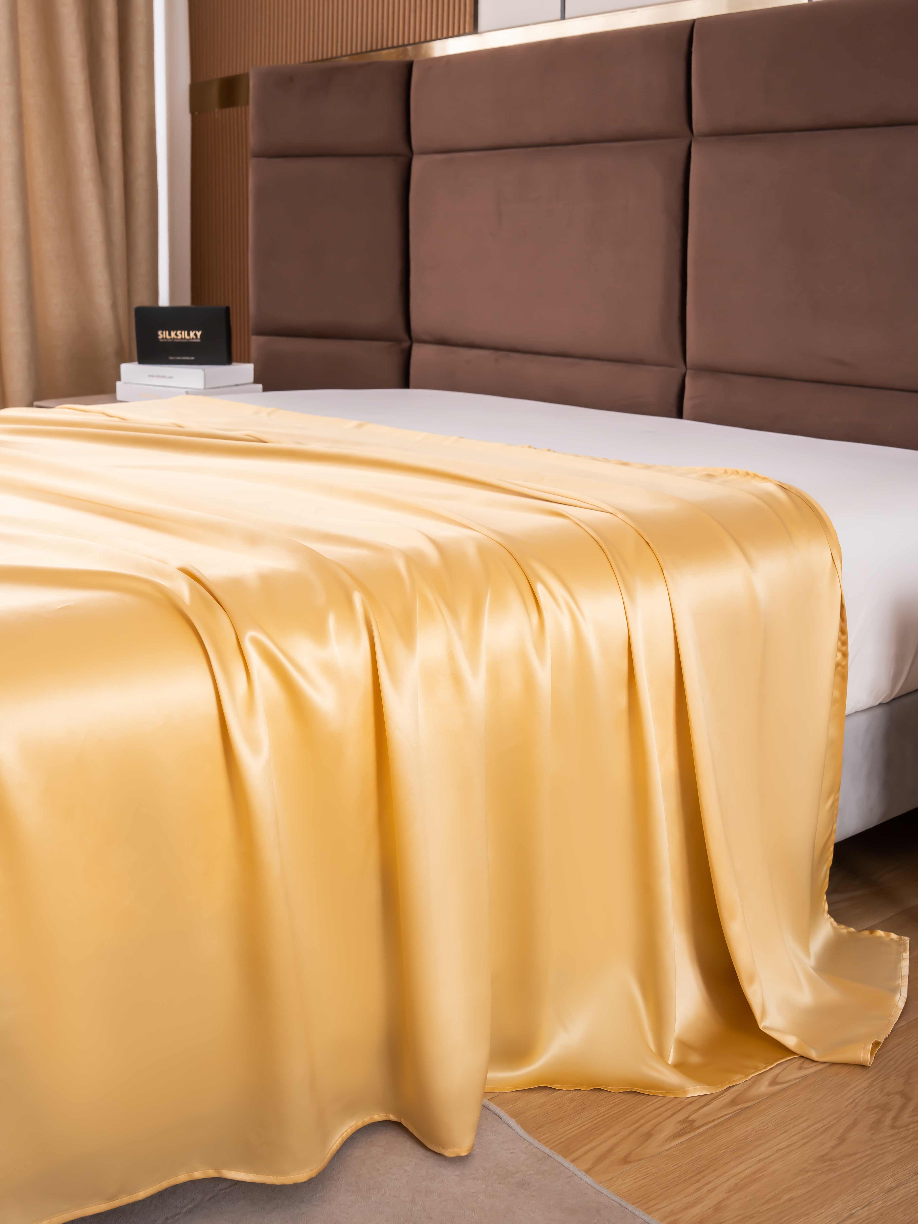 [Champagner] SilkSilky-DE 19Momme Reine Seide Sheet 004