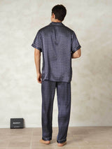 [MarineGinkgo] SilkSilky-DE Reine Seide Umlegekragen Herren Pyjamas 002