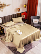 [Beige] SilkSilky-DE 19Momme Bettwäsche Sets 001