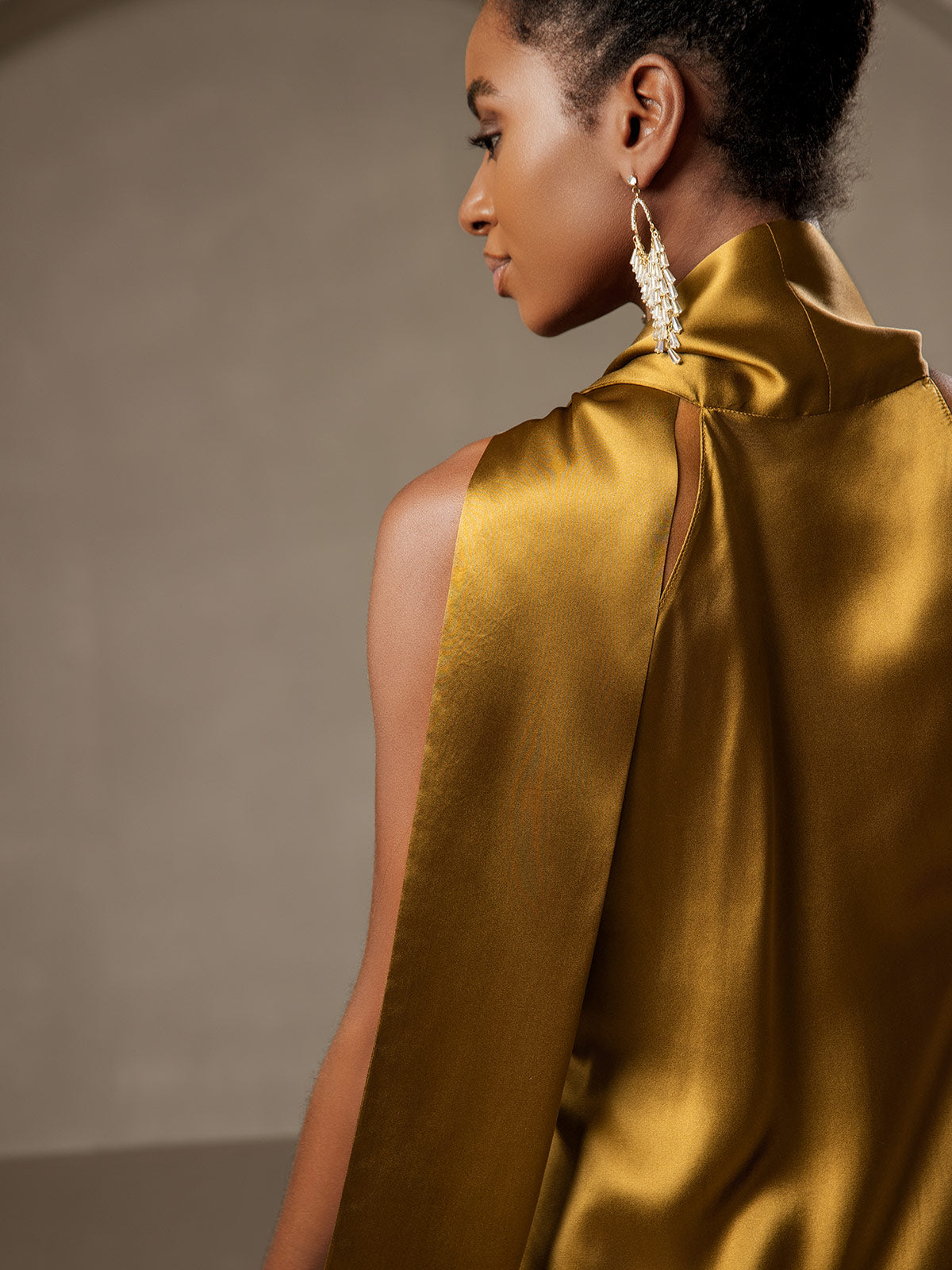 [Braun] SilkSilky-DE 19Momme Ärmellos Kleider 002