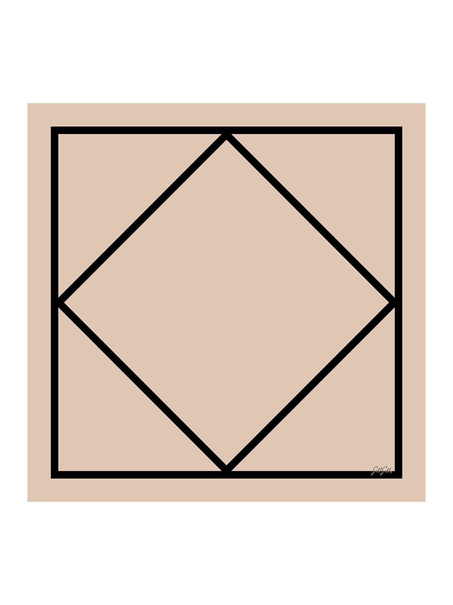 [Beiges Quadrat] SilkSilky-DE Schals 001