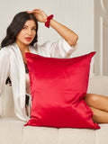 SilkSilky DE 19Momme Reine Seide Pillowcase Set Rotwein 001