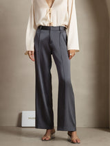 [Dunkelgrau] SilkSilky-DE 19Momme Seide Womens Pants 001,