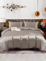 [Grau] SilkSilky-DE 19Momme Reine Seide Bedding Set 001