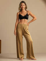 [Tan] SilkSilky-DE 19Momme Women's Sleep Pants 005