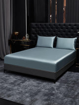 [Graublau] SilkSilky-DE 19Momme Bettwäsche Sets 001