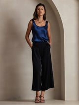 [Dunkelblau] SilkSilky-DE Sleeveless Cami Top 008