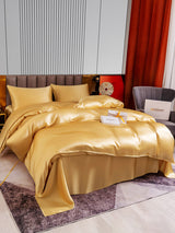 [Champagner] SilkSilky-DE 22Momme Bettwäsche Sets 004