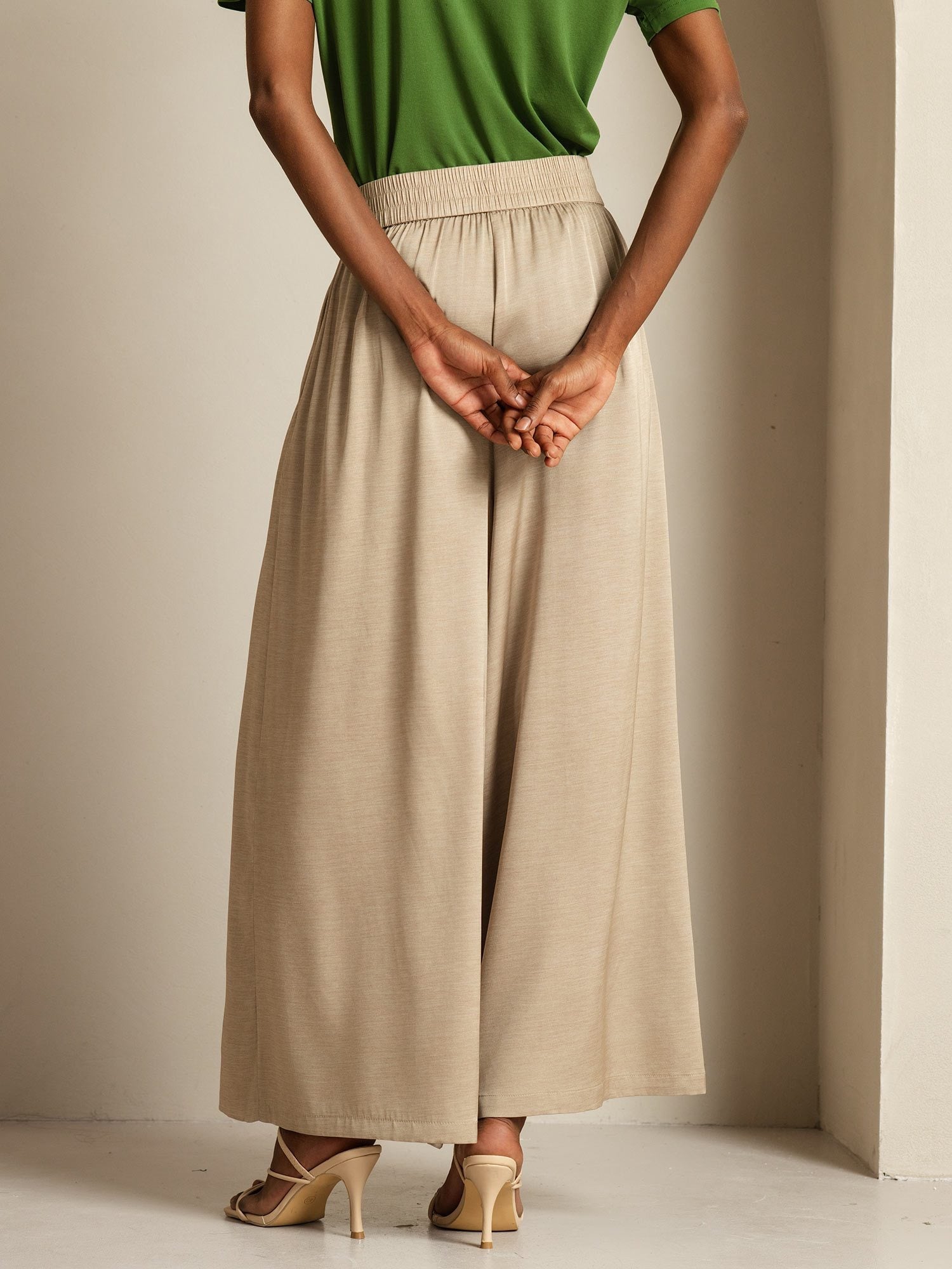 [Tan] SilkSilky-DE 19Momme Seide Womens Pants 002