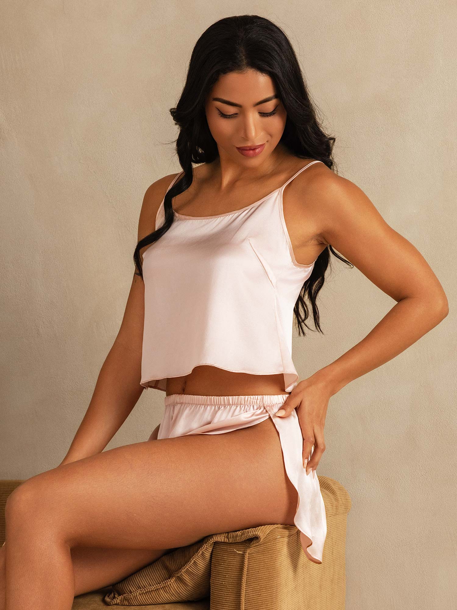 [Rosa] SilkSilky-DE Reine Seide Camisole Set 003