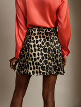 [Leopard] SilkSilky-DE Reine Seide Skirt 002,