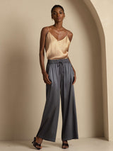 [Dunkelgrau] SilkSilky-DE 19Momme Womens Pants 006
