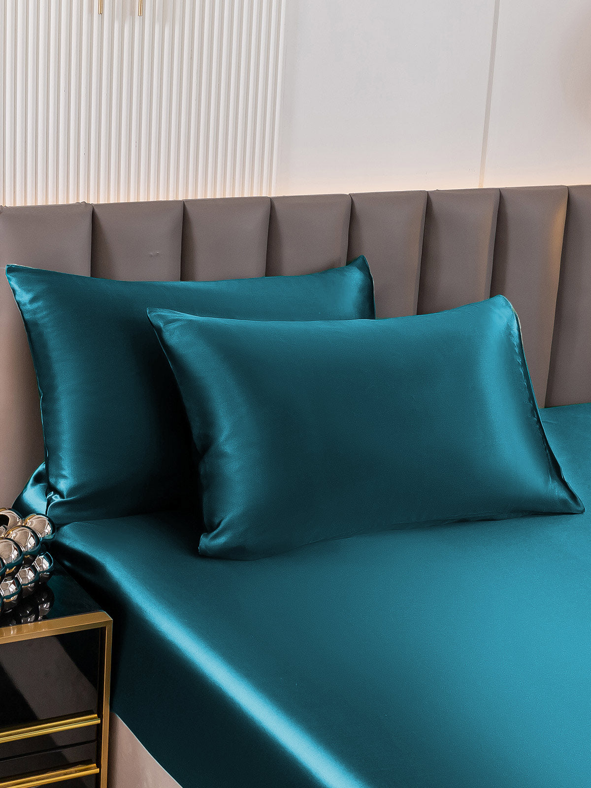 [König Blau] SilkSilky-DE 22Momme Reine Seide Pillowcase 002
