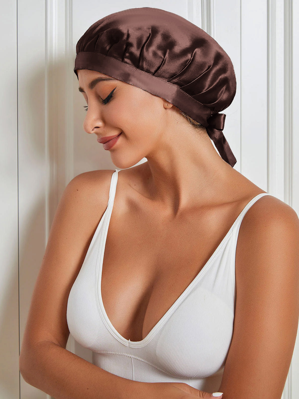 [Kaffee] SilkSilky-DE Reine Seide Sleep Cap 005