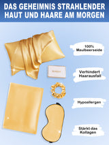 [Champagner] SilkSilky-DE 19Momme Reine Seide Pillowcase Set 002