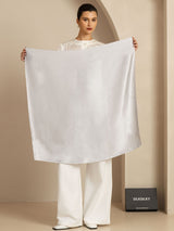 [Hellgrau] SilkSilky-DE Pure Silk Scarf 003