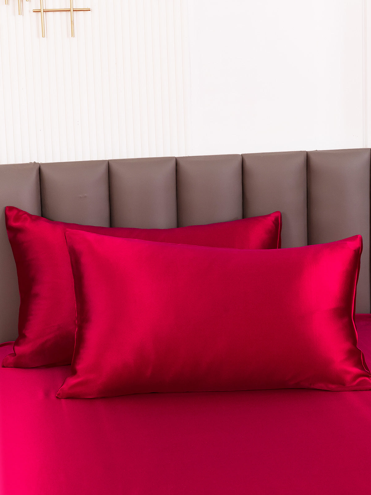 [Rotwein] SilkSilky-DE 22Momme Reine Seide Pillowcase 001
