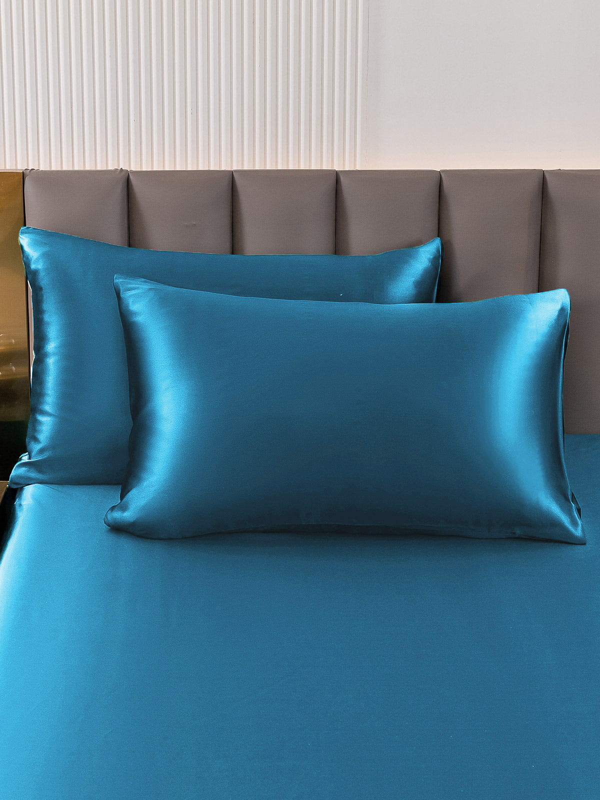 [König Blau] SilkSilky-DE 19Momme Reine Seide Pillowcase 001