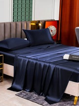 [Dunkelblau] SilkSilky-DE 25Momme Bettwäsche Sets 003