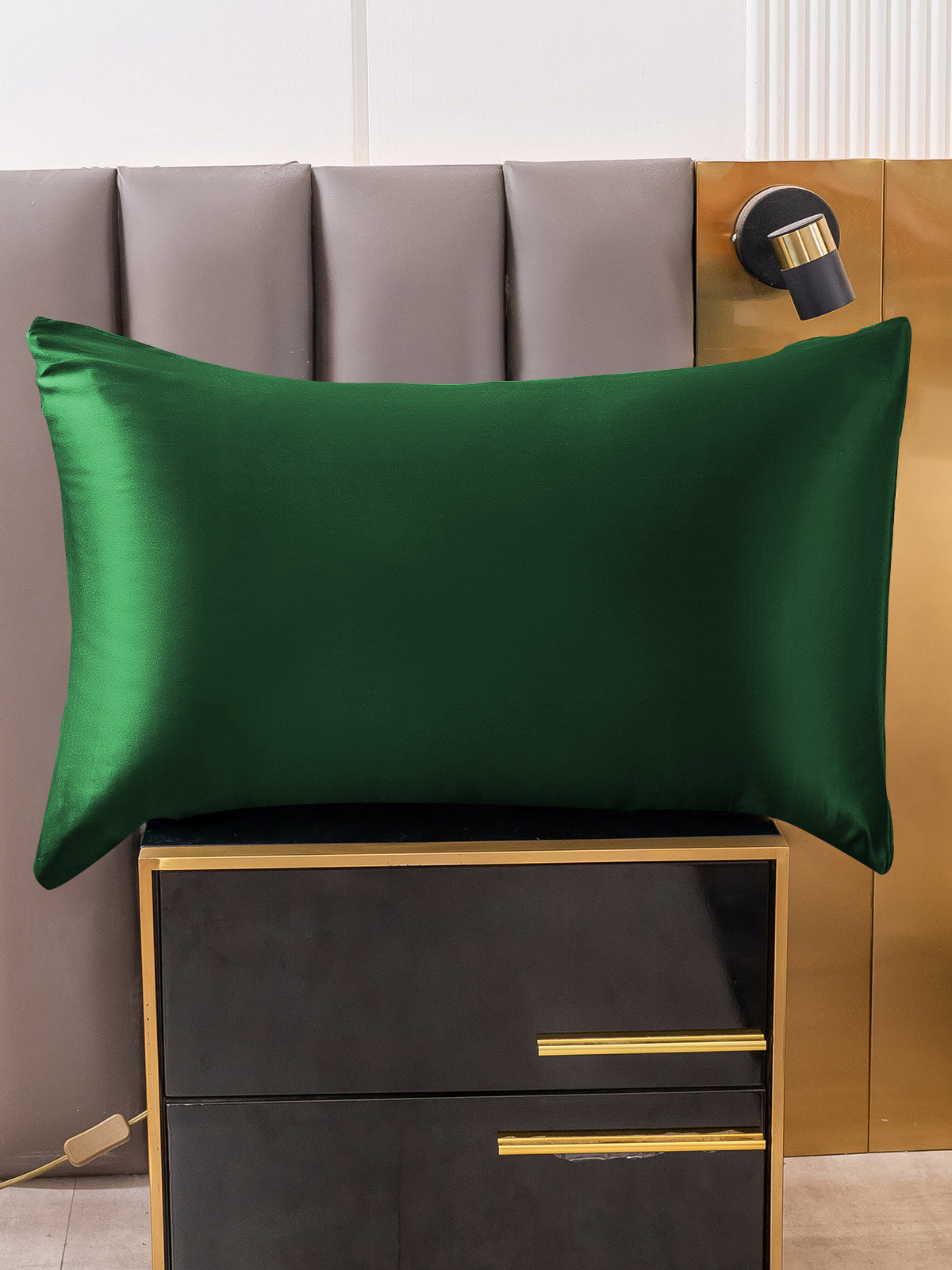 [Dunkelgrün] SilkSilky-DE 22Momme Reine Seide Pillowcase 001