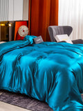 SilkSilky DE 22Momme Reine Seide Duvet Cover KönigBlau 004