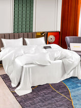 [Weiß] SilkSilky-DE 25Momme Reine Seide Bedding Set 003
