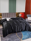 SilkSilky DE 25Momme Reine Seide Duvet Cover Schwarz 004