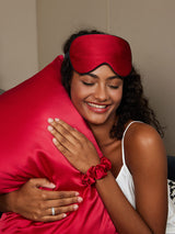 [Rotwein] SilkSilky-DE 19Momme Reine Seide Pillowcase Set 001