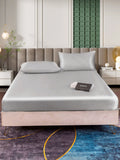 SilkSilky DE 25Momme Reine Seide Bedding Set Silber 002