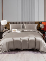 [Grau] SilkSilky-DE 22Momme Reine Seide Bedding Set 001,
