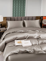 [Grau] SilkSilky-DE 25Momme Reine Seide Bedding Set 004