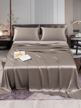 [Grau] SilkSilky-DE 22Momme Bettwäsche Sets 001