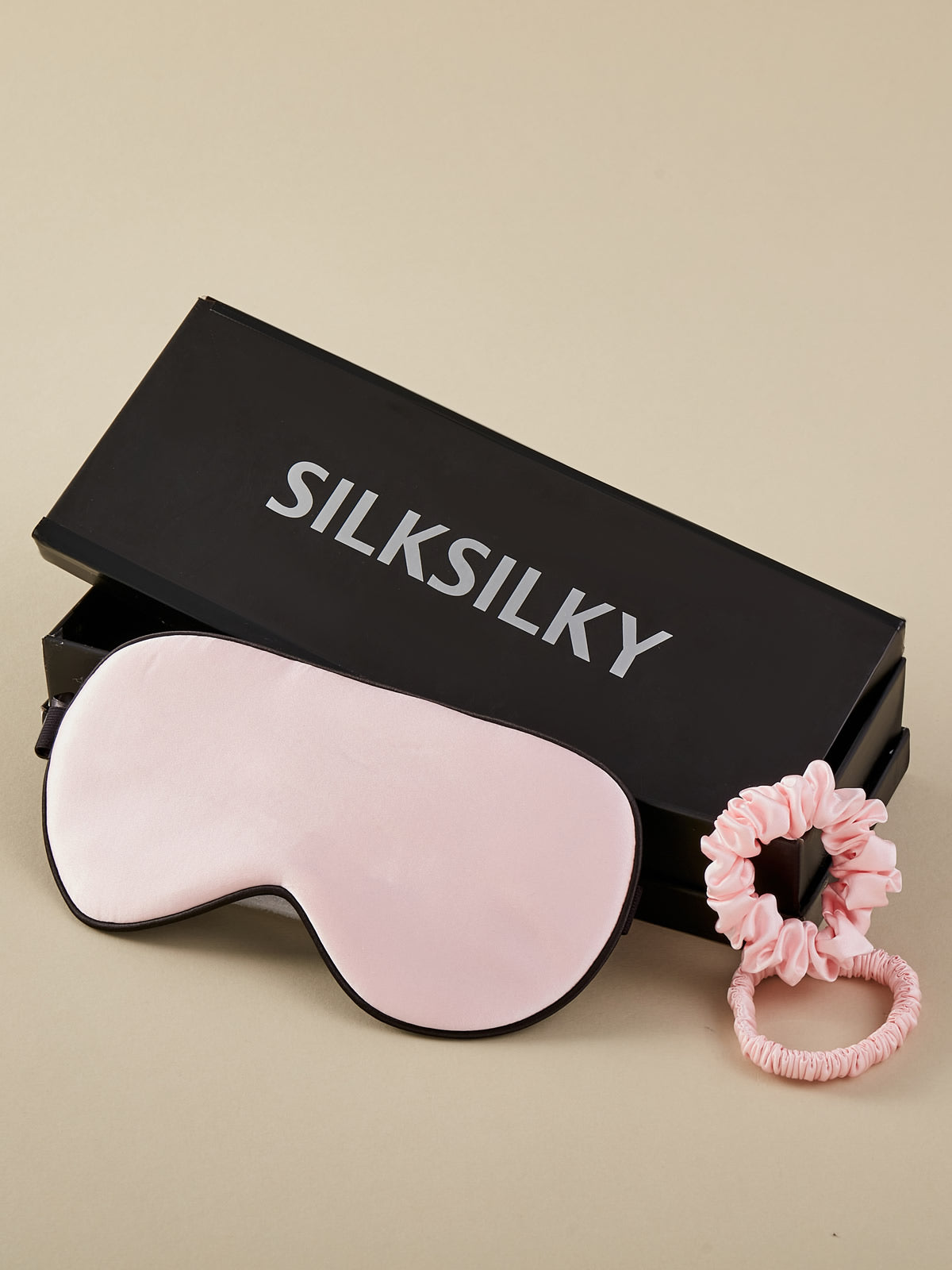 SilkSilky DE 19Momme Reine Seide Eye Mask Rosa 001