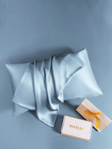 [Hellblau] SilkSilky-DE 19Momme Reine Seide Pillowcase 004