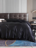 SilkSilky DE 22Momme Reine Seide Duvet Cover Schwarz 001