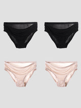 [Schwarz+Beige] SilkSilky-DE Seidenstrick Panty 002