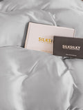 SilkSilky DE 19Momme Reine Seide Duvet Cover Silber 004