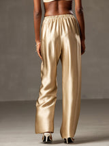 [Champagner] SilkSilky-DE 19Momme Seide Womens Pants 002,