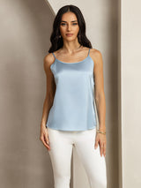 [Graublau] SilkSilky-DE Spaghetti Strap Cami Top 001