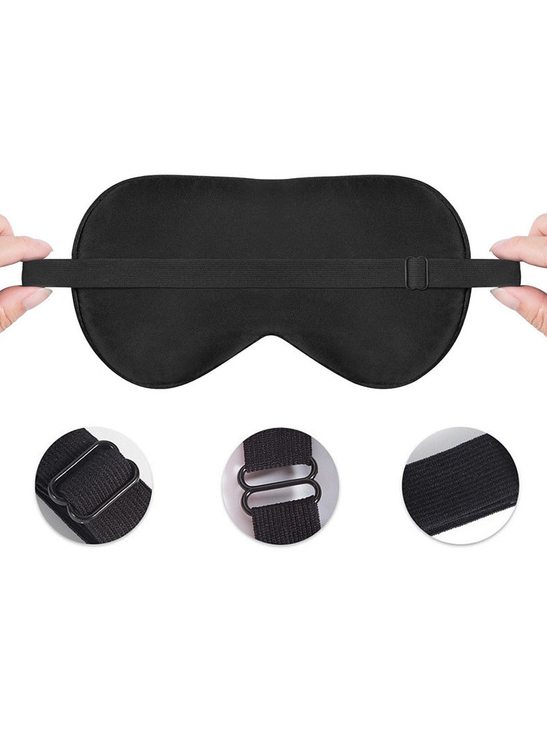[Schwarz] SilkSilky-DE 19Momme Reine Seide Eye Mask 006
