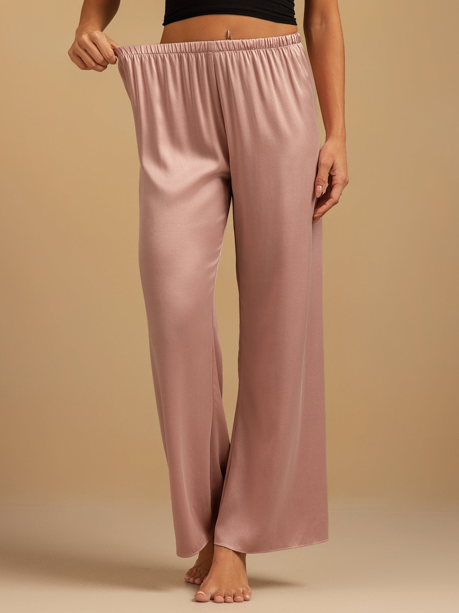 [Pfirsichhaut] SilkSilky-DE 19Momme Seide Womens Sleep Bottoms 001,