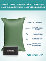 [Graugrün] SilkSilky-DE 30Momme Reine Seide Pillowcase 003
