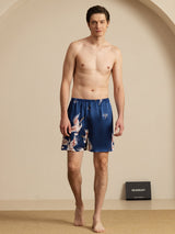 [Dunkelblau] SilkSilky-DE Mens Sleep Bottoms 005