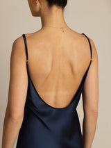 [Dunkelblau] SilkSilky-DE Sleeveless U Ausschnitt Kleider 005