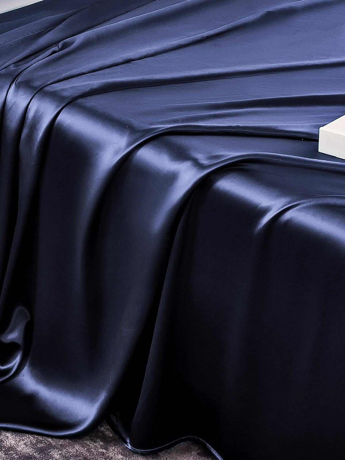 [Dunkelblau] SilkSilky-DE 25Momme Reine Seide Bedding Set 005,