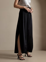 [Schwarz] SilkSilky-DE 19Momme Seide Womens Pants 004