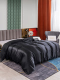 SilkSilky DE 25Momme Reine Seide Duvet Cover Schwarz 001