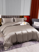 [Grau] SilkSilky-DE 22Momme Reine Seide Bedding Set 003,