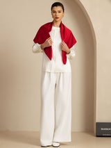 [Rotwein] SilkSilky-DE Pure Silk Scarf 004