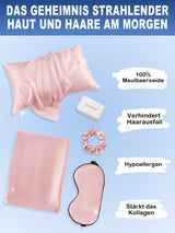 [Blasses Mauve] SilkSilky-DE 19Momme Reine Seide Pillowcase Set 002